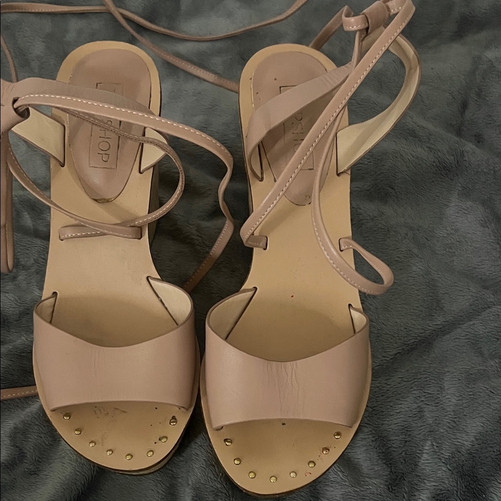 Topshop Blush Strappy Sandals